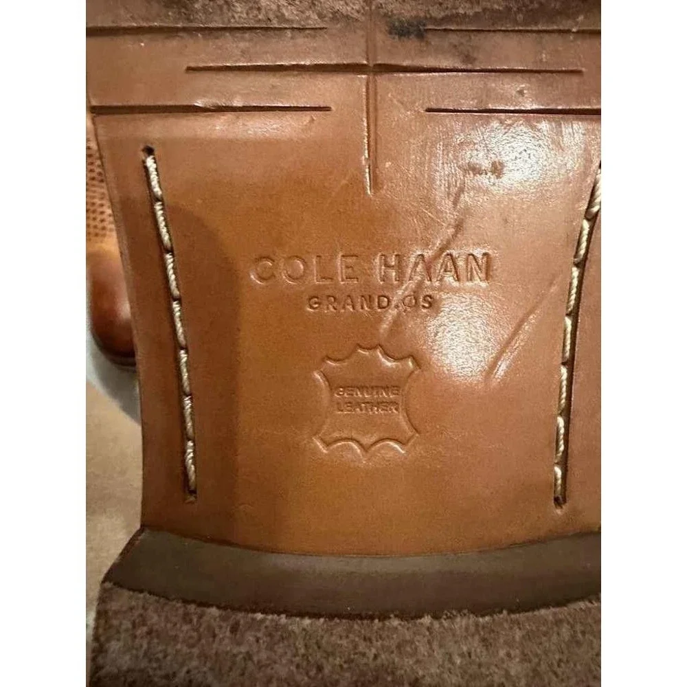 Cole Haan Washington Grand Laser Wingtip Oxfords Tan 10.5